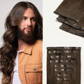 Seamless Clip-In Hair Extensions Medium Natural Brown (3N) | 20 Inches,180 Grams,Multi-Dimensional Color for Natural