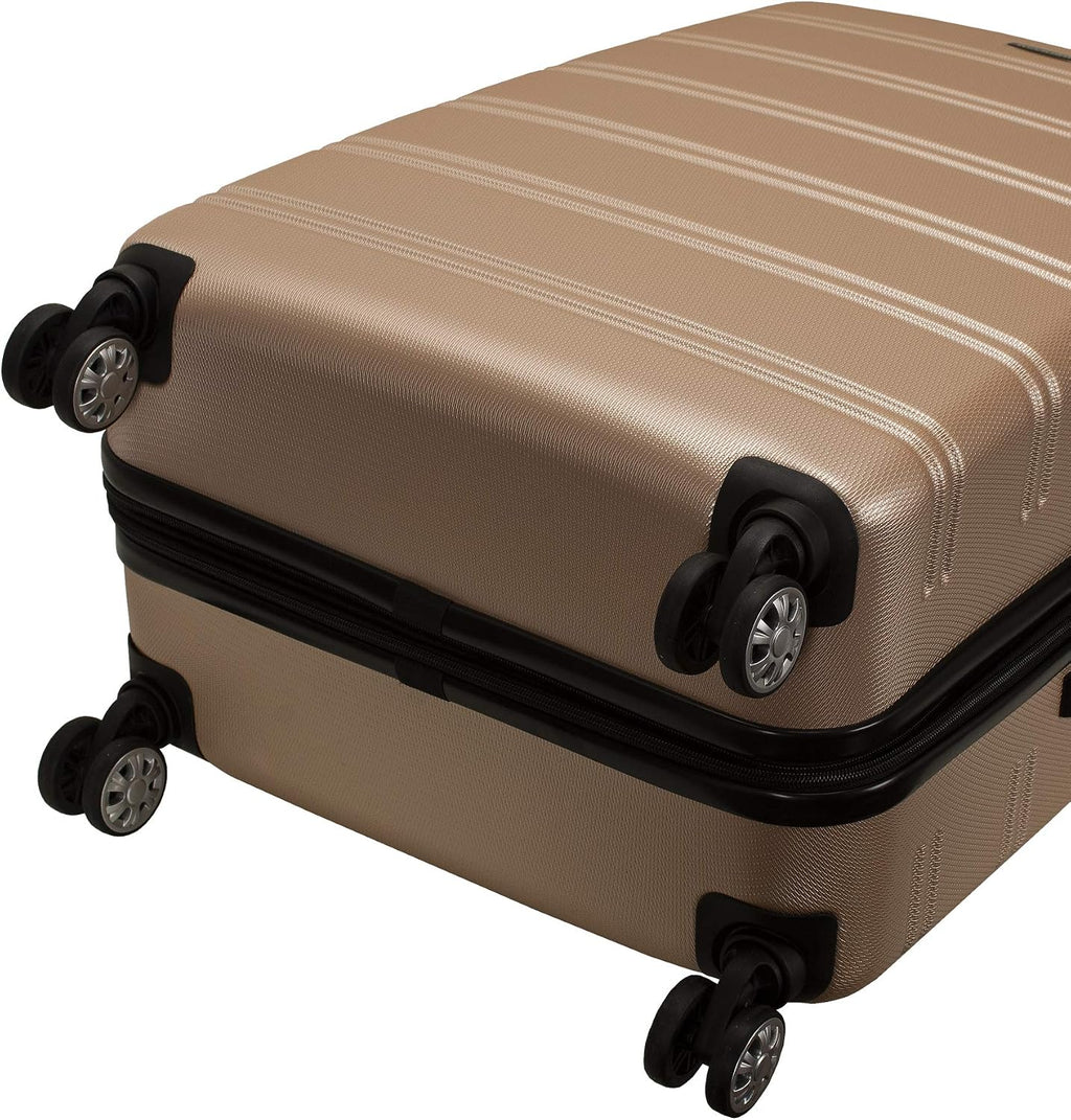 Melbourne Hardside 2 Piece Expandable Spinner Wheel Luggage Set, (20"/28"), Champagne