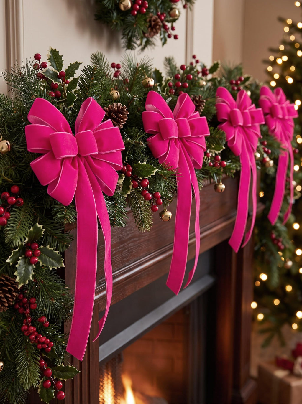 Velvet Ribbon for Gift Wrapping, Christmas Tree Decorations