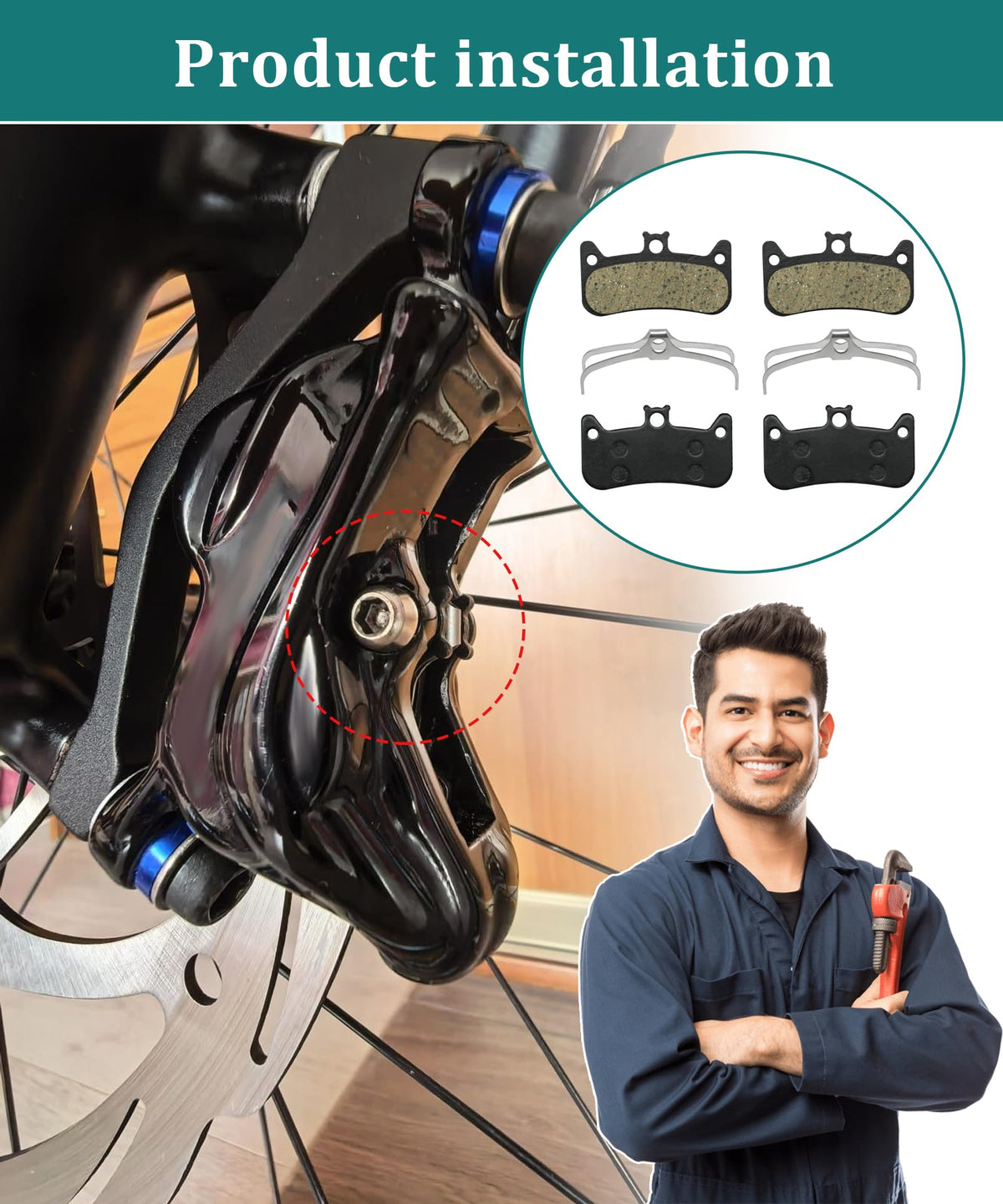 2 Pairs Disc EBike Brake Pads