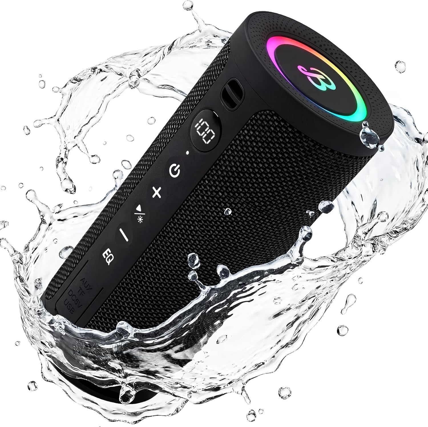 Roar 3 Portable Bluetooth Speaker,20W Powerful Sound with JIKE Bass,IPX6 Waterproof,24H Playtime,Bluetooth 5.4,RGB