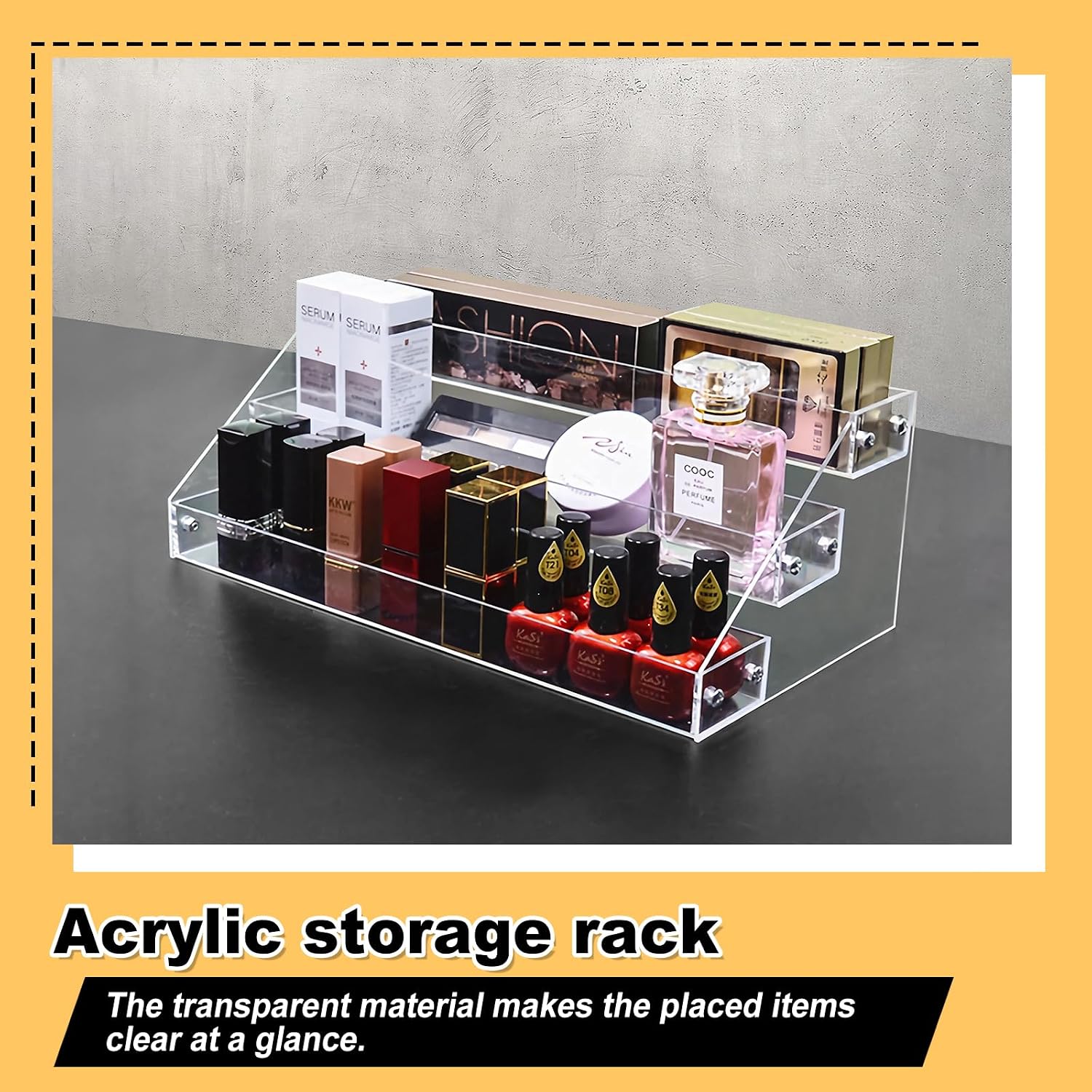 12in 3 Tier Acrylic Riser, Clear Display Organizer, Cupcake Stand & Shelves | 3 Tier Acrylic Display Riser, Clear