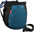 Climbing Chalk Bag, No Leak Drawstring Chalk Bag with Adjustable Belt, Carabiner Clip and Zippered Pockets Chalk Bag
