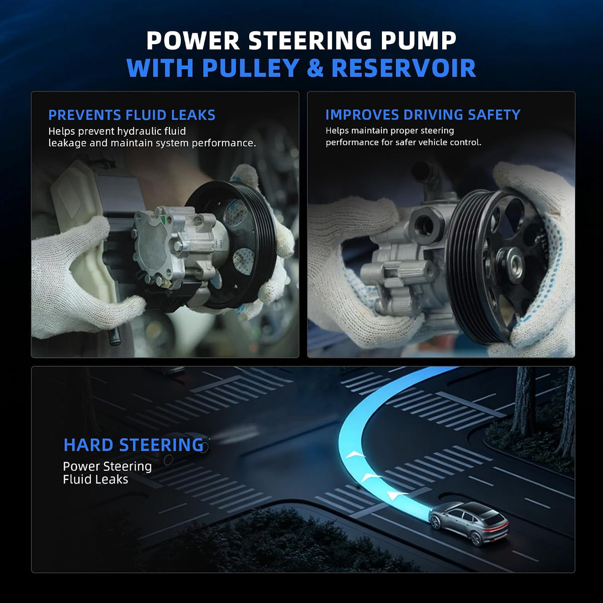 Power Steering Pump w/Reservoir & Pulley for Jeep Grand Cherokee