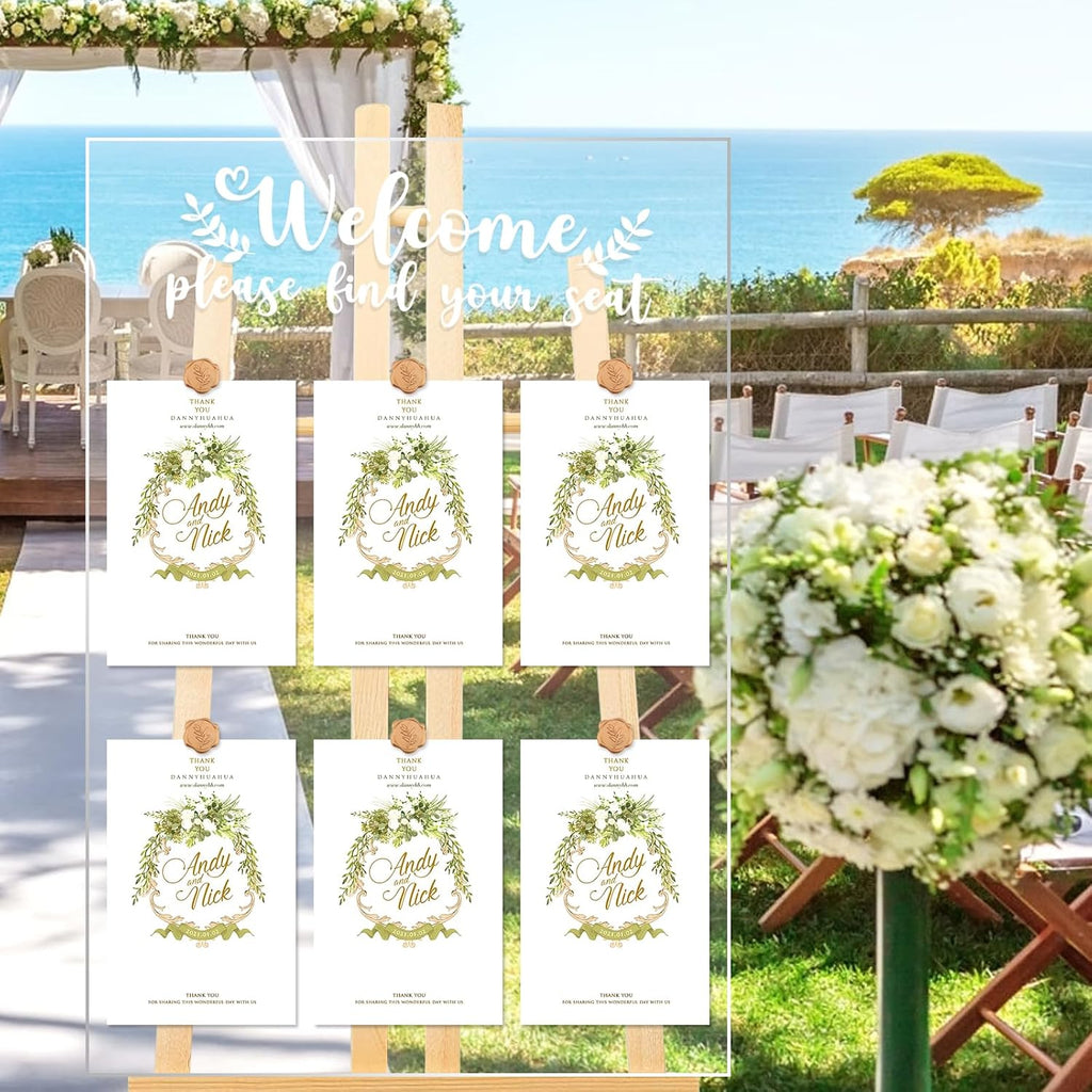 Wedding Seating Chart Display Board, 24x18Inches Acrylic Table Seating Chart for Wedding Reception, Clear Wedding
