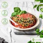 100% Compostable Spoons - 500 Large Disposable Utensils (6.5 in.) Bulk Size Eco Friendly Durable and Heat Resistant