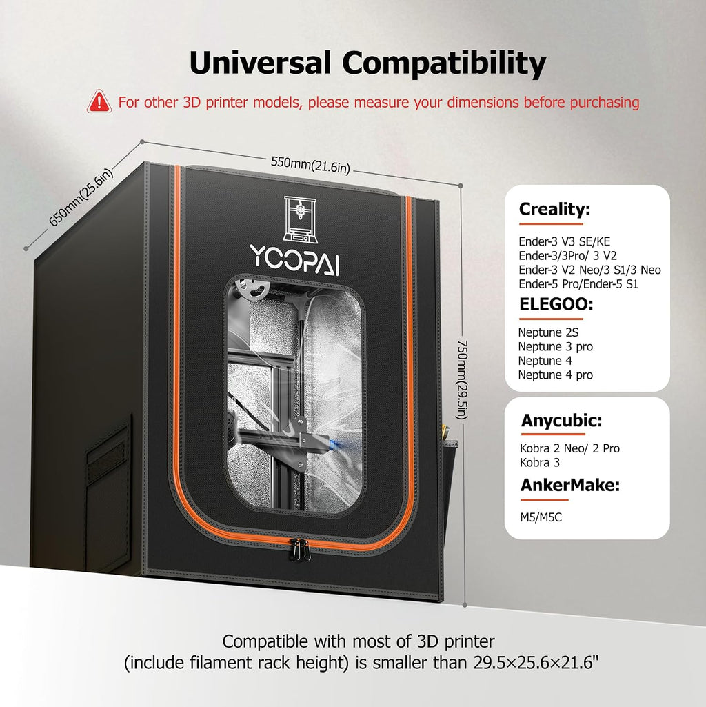 3D Printer Enclosure Constant Temperature Fireproof Dustproof | Cover for Creality Ender 3 V3 SE/KE/Ender 3/Ender 3