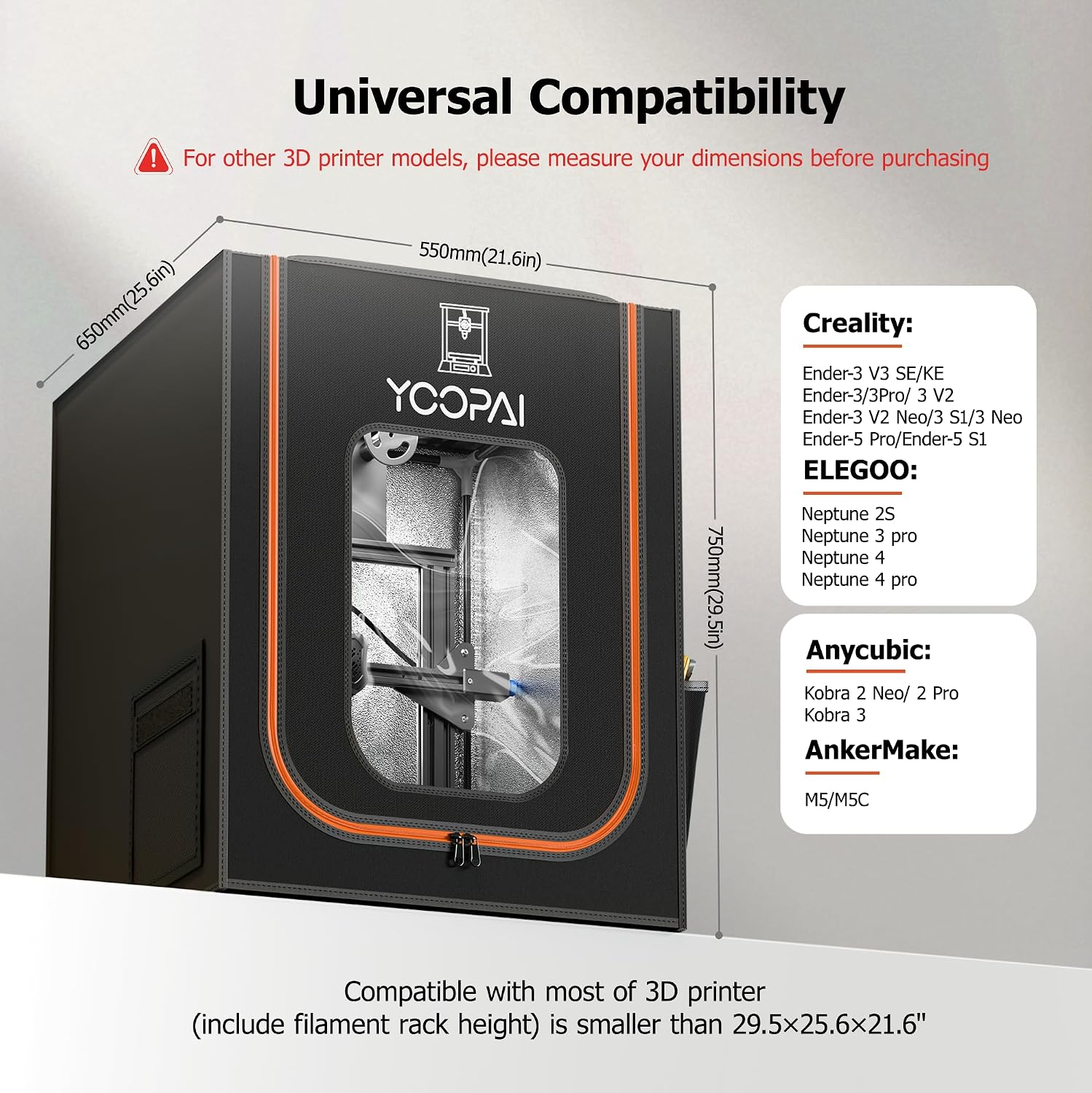 3D Printer Enclosure Constant Temperature Fireproof Dustproof | Cover for Creality Ender 3 V3 SE/KE/Ender 3/Ender 3