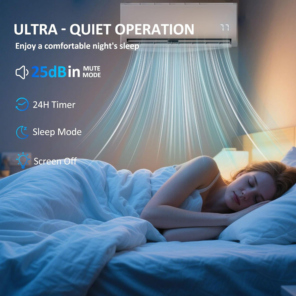 12000 BTU Wifi Enabled Mini Split Air Conditioner, Works with Alexa, 19 SEER2 115V Split AC Unit and Heat Cool Up to