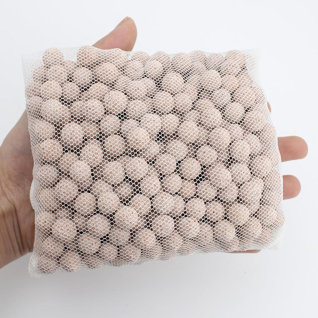 1.1 lbs Ceramic Bio Filter Balls for Aquarium, Fish Tank Filter Media Sphere for Freshwater & Saltwater, Koi Pond