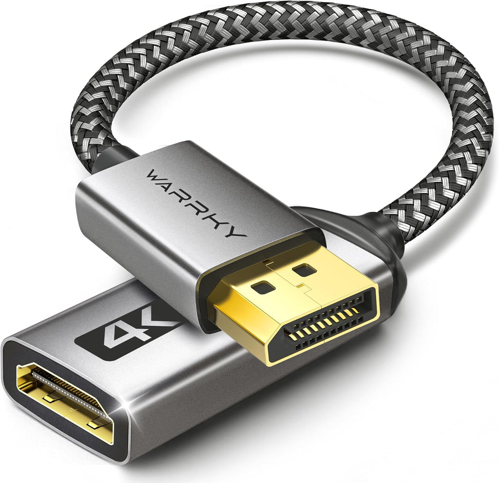 4K DisplayPort to HDMI Adapter, Uni-Directional DP 1.2 to HDMI 2.0 | DisplayPort to HDMI Adapter Male to Female