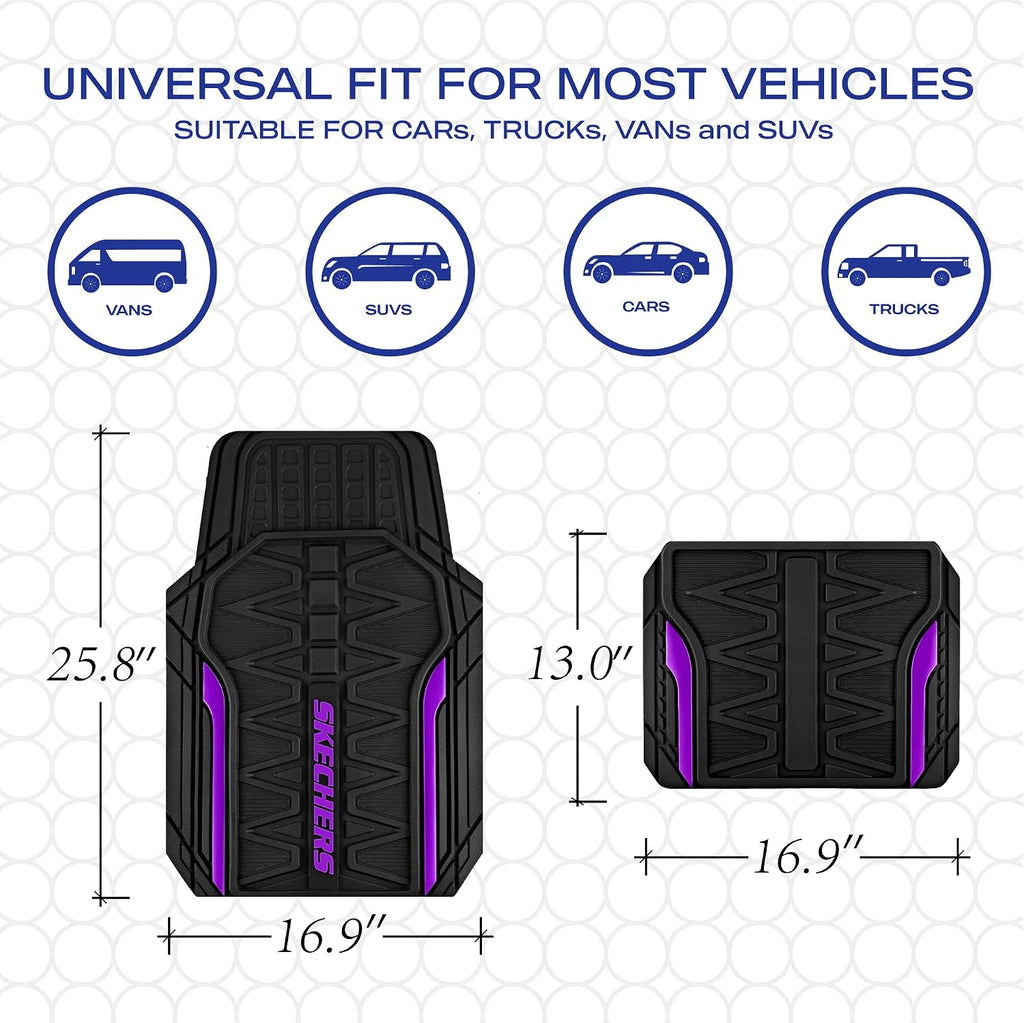 Car Floor Mats,Heavy Duty Rubber Car Mats Full Set,All Weather Floor Mats,Waterproof TrimTo Fit Universal Floor Liner