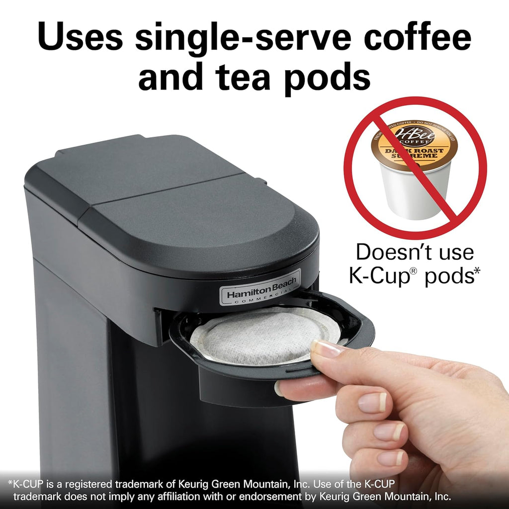 1 Cup Pod Coffeemaker, Black, Single Serve Coffee Brewer, HDC200B