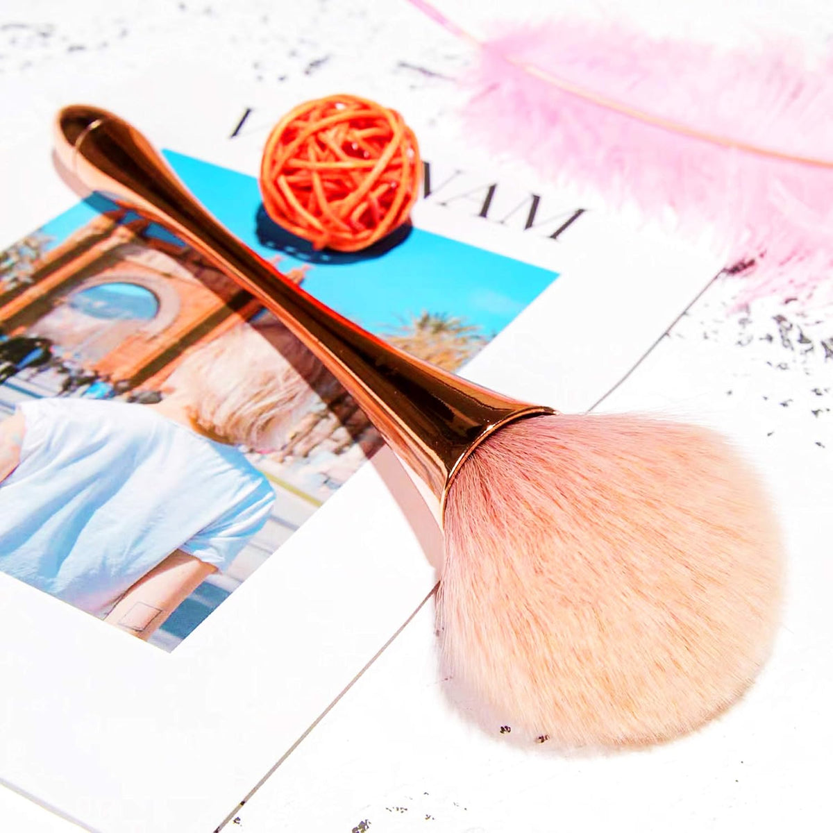 Super Large Mineral Powder Brush, Nail Brushes Kabuki Makeup Brushes Soft Fluffy Foundation Brush Blush