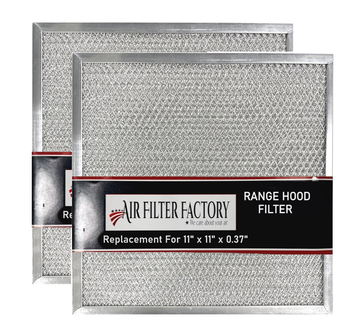 11 x 11 x 0.37 Inches Range Hood Aluminum Mesh Grease Vent Stove Filter 2-Pack