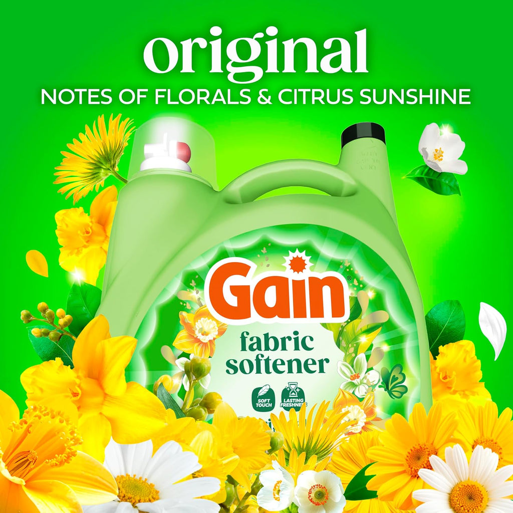Liquid Laundry Fabric Softener, Laundry Conditioner, Long Lasting Scent, Softens, Freshness, Helps with Static &