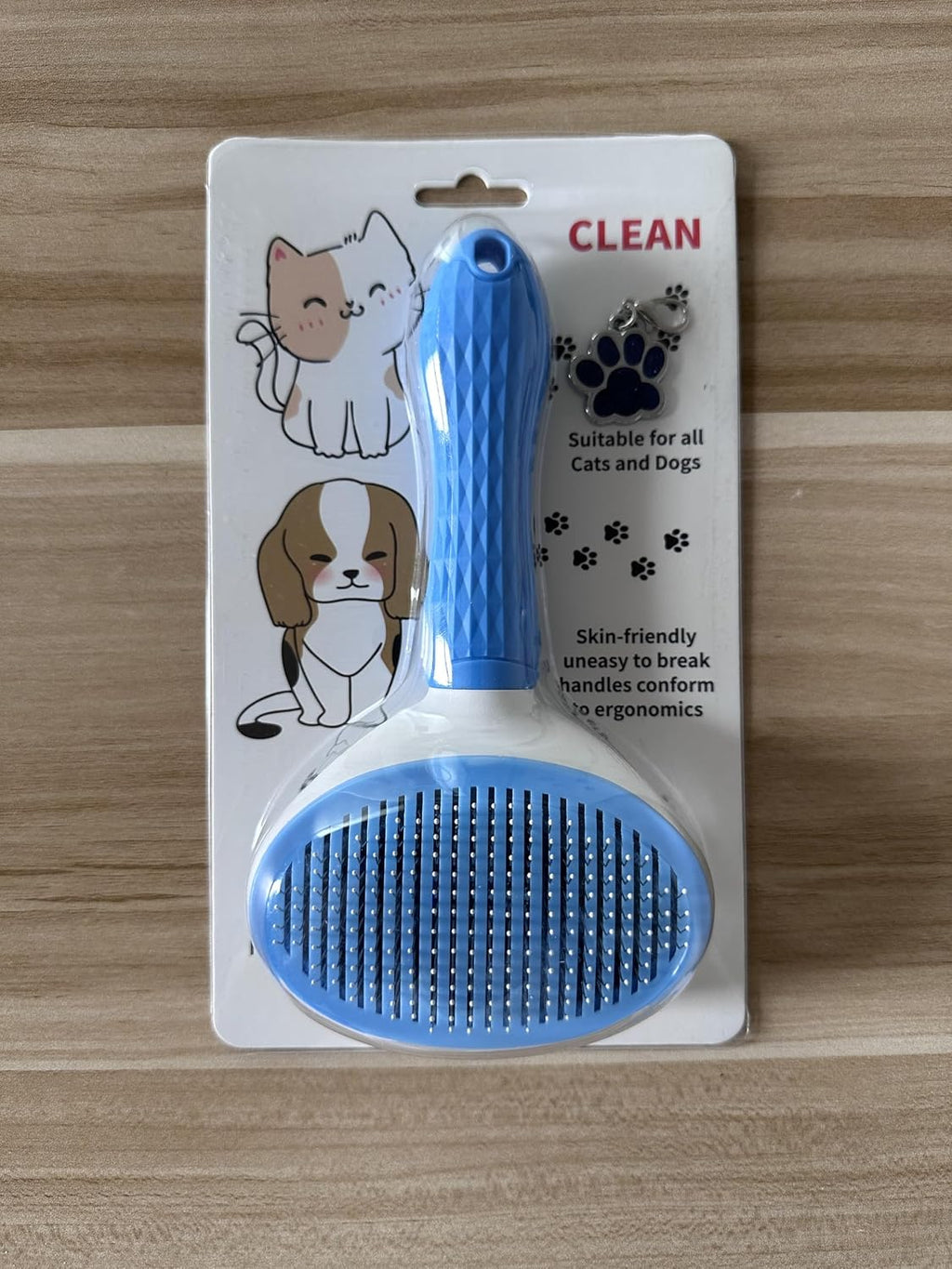 Self-Cleaning Pet Grooming Brush – Stainless Steel Slicker Brush for Dogs, Cats, Rabbits & Small Pets – Ideal for