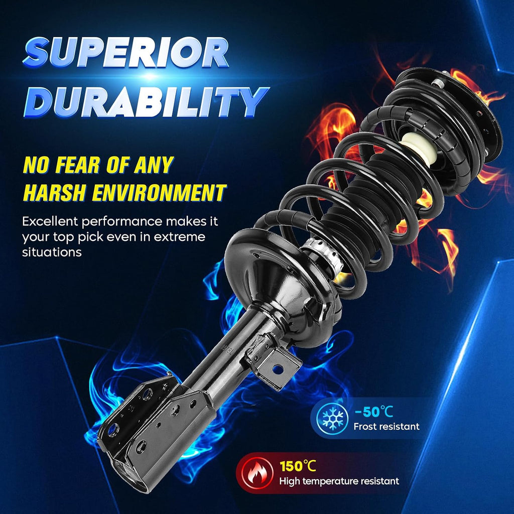 Front Strut Shock Assembly w/Coil Spring Compatible with Saturn Vue 2002-2007, Replace 172217 172218, Left & Right, 2PCS