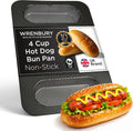 Perforated Hot Dog Bun Baking Pan - Nonstick Bread Mold