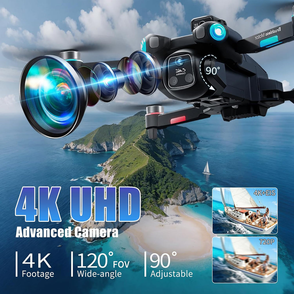 A189 GPS Drones with Camera for Adults 4K, 60Min Flight Time 4.5" HD Screen | 360° Obstacle Avoidance, Long Control