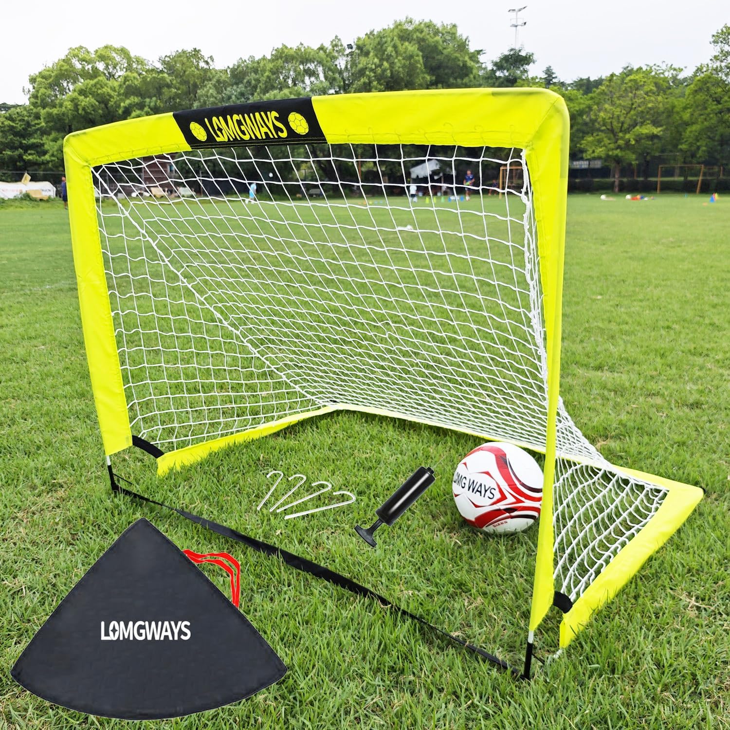 Soccer Goal for Kids + Youth with Carry Bag for Practice & Games | Indoor+Outdoor Use| Easy Set Up| Multiple Sizes|