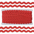 27Yards Rick Rack Trim for Sewing, 5mm Red Wave Bending Trimming