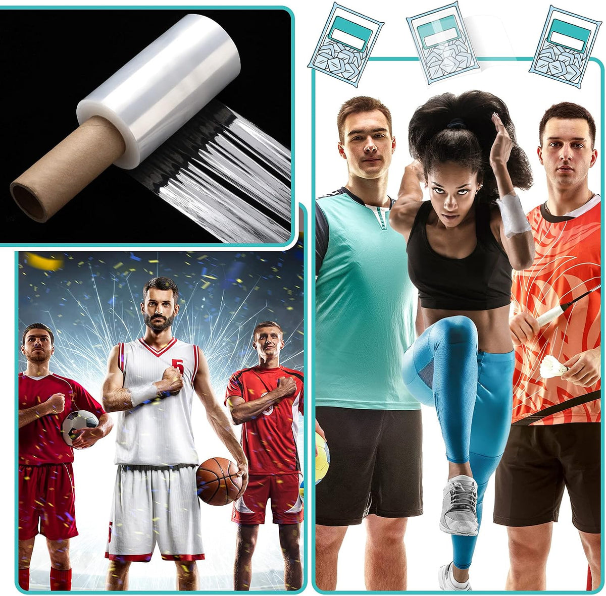 5" x 500ft Clear Stretch Wrap Film with Handle for Tattoo