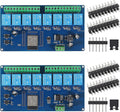 2pcs AC/DC Power Supply ESP32 Development Board Programmable Development Board Wireless WiFi 8 Way Channel 5V Relay Module ESP32-32E for Arduino