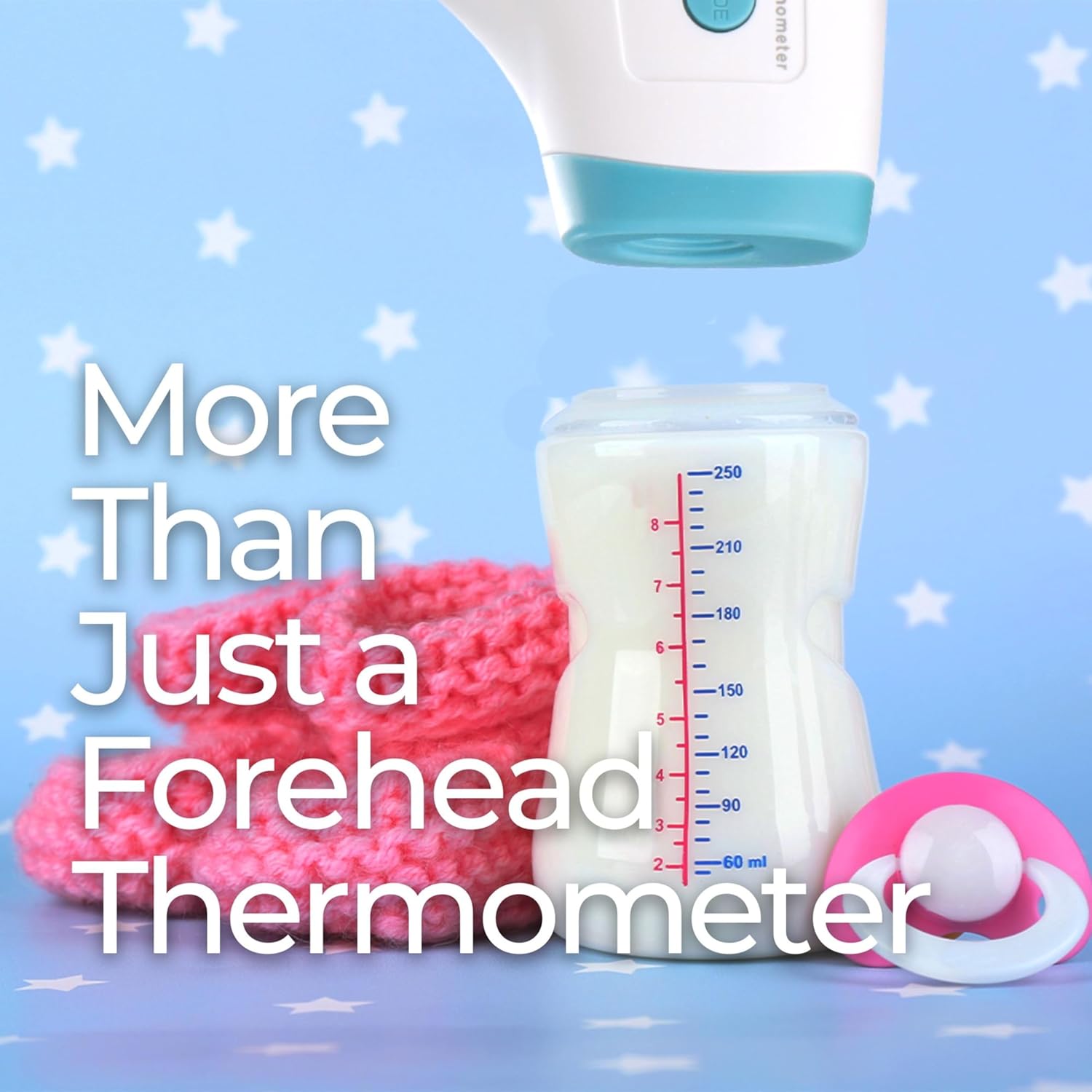 No Touch Forehead Thermometer for Baby, Kids & Adults, Fast 1-Second Digital Infrared Thermometer, Fever Indicator