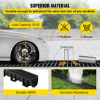 Trench Drain System Channel Drain 5.9x5.1-Inch HDPE Drainage Trench