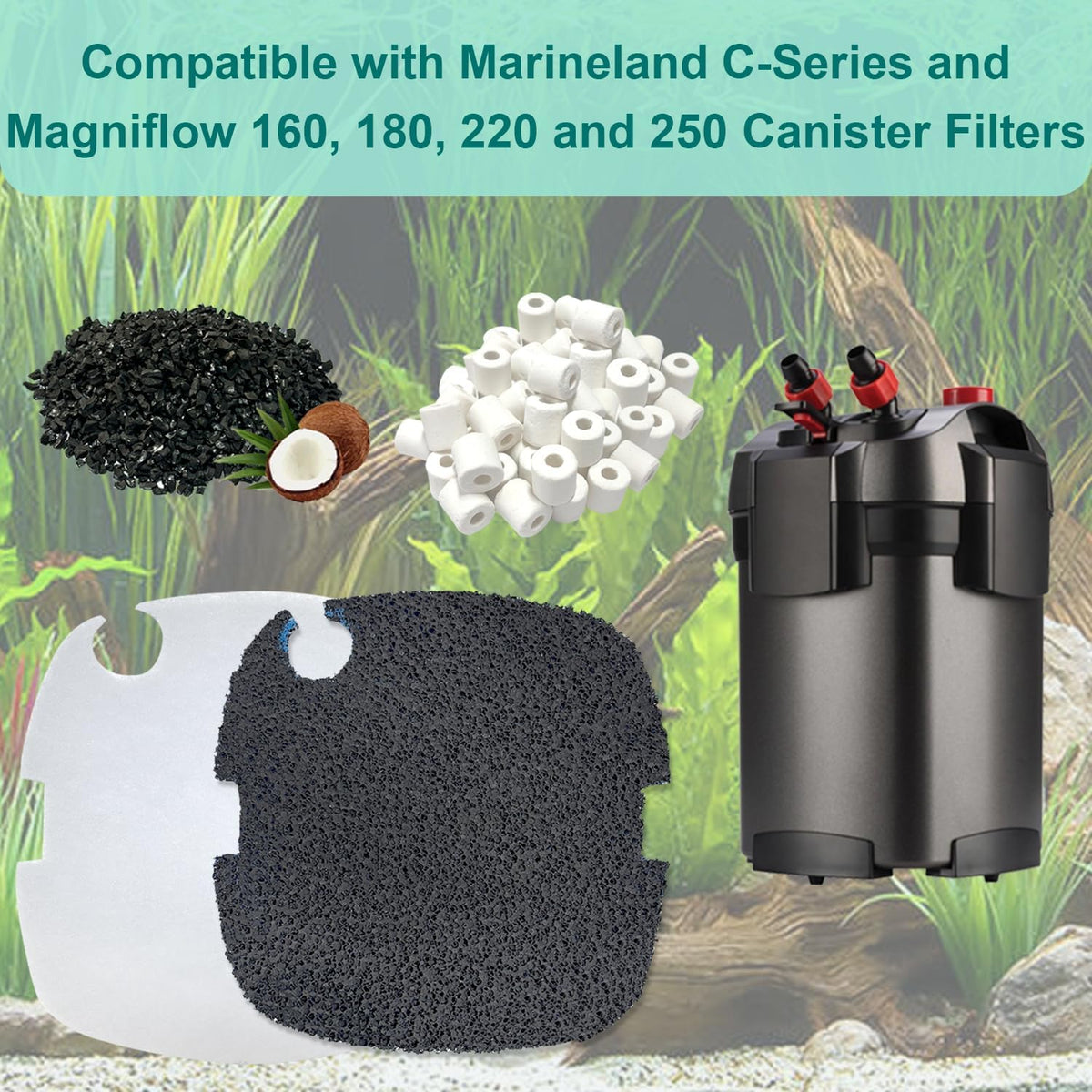 Filter Media Compatible with Marineland C & Magniflow 160, 180, 220 and 250