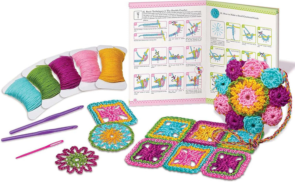 Easy-to-Do Crochet Kit - DIY Knitting Set for Beginners & Kids Ages 8+