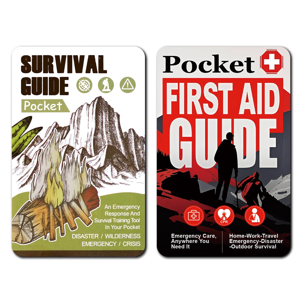 Tiny Pocket Survival & First Aid Guide for Emergency Preparedness,1 Pack