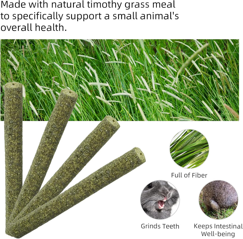 20pcs Natural Timothy Hay Sticks, Timothy Molar Rod for Rabbits, Chinchilla, Guinea Pigs and Other Small Animals. |
