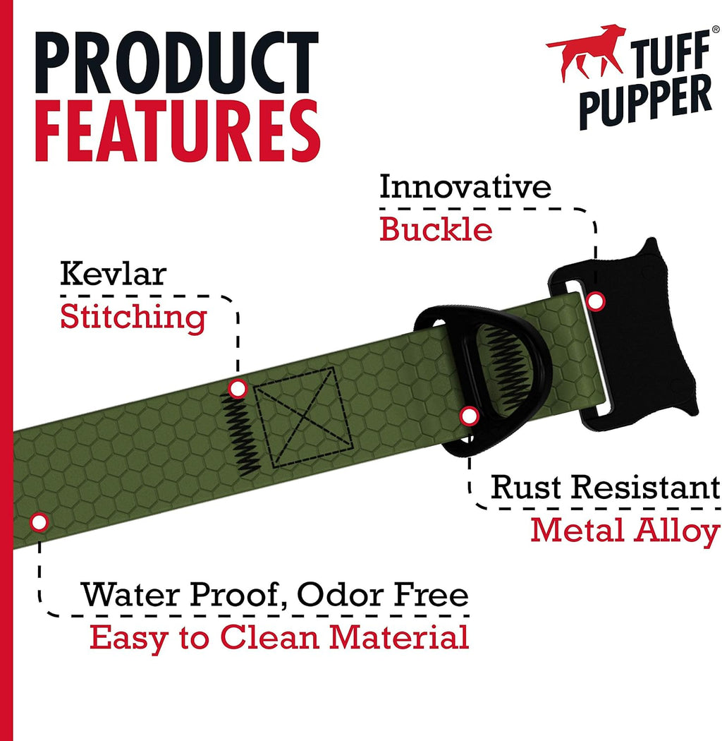 Waterproof Action Collar for Dogs | Heavy Duty Water Proof Dog Collar | Tear Proof & Odor Free | Rust-Proof Metal