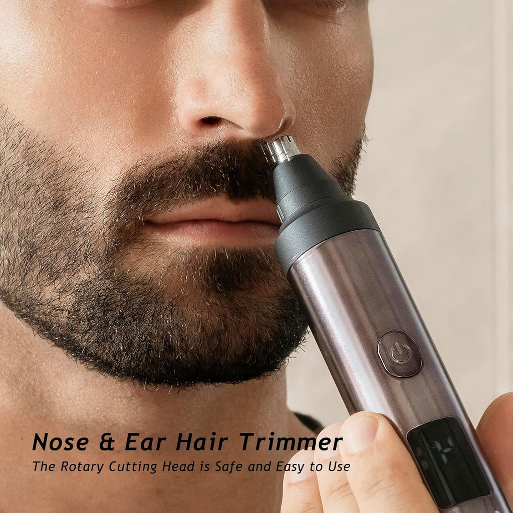 Beard Trimmer for Men, 5-in-1 Waterproof Electric Razor & Hair Clippers Grooming Kit with 20 Precision Dial Lengths