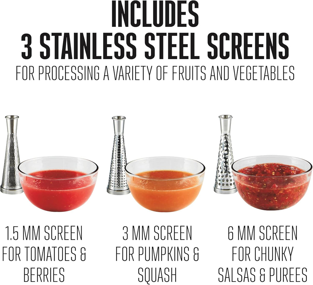 Deluxe Electric Tomato Strainer, Food Mill & Sauce Maker