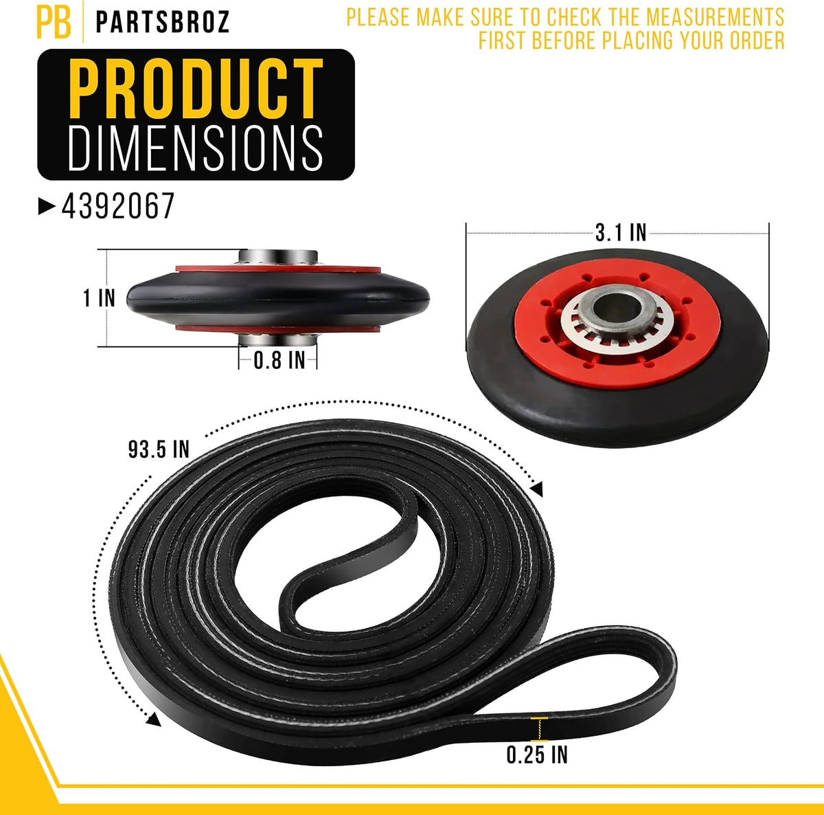 Dryer Repair Kit for Maytag MED6230HC0