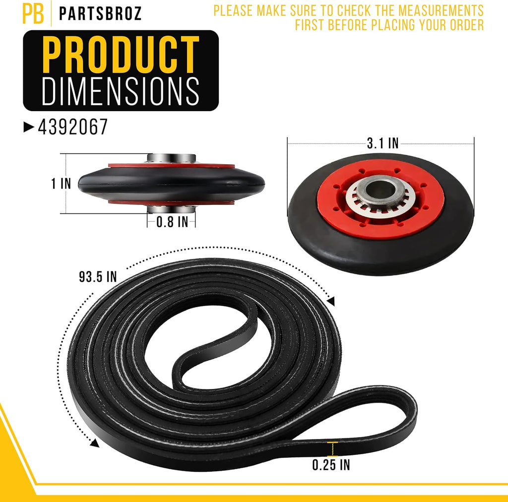 Dryer Repair Kit for Whirlpool WED5500BW0
