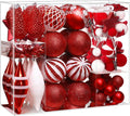112ct Christmas Tree Balls Ornaments, Classic Pearl Gift Box, Shatterproof Plastic Decorative Baubles for Xmas Tree