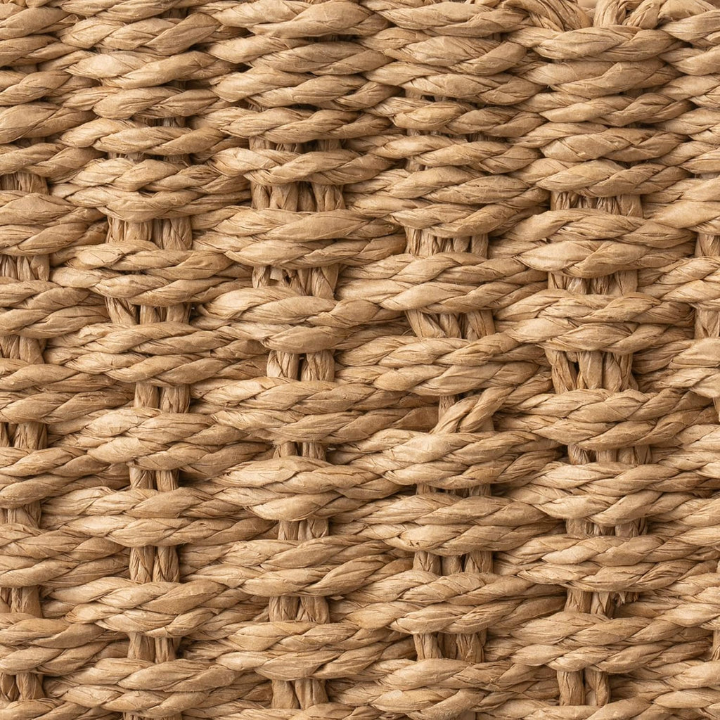 Small Wicker Baskets for Organizing, Recycled Paper Rope Storage Basket Container Bins for Shelves Bathroom Cupboards