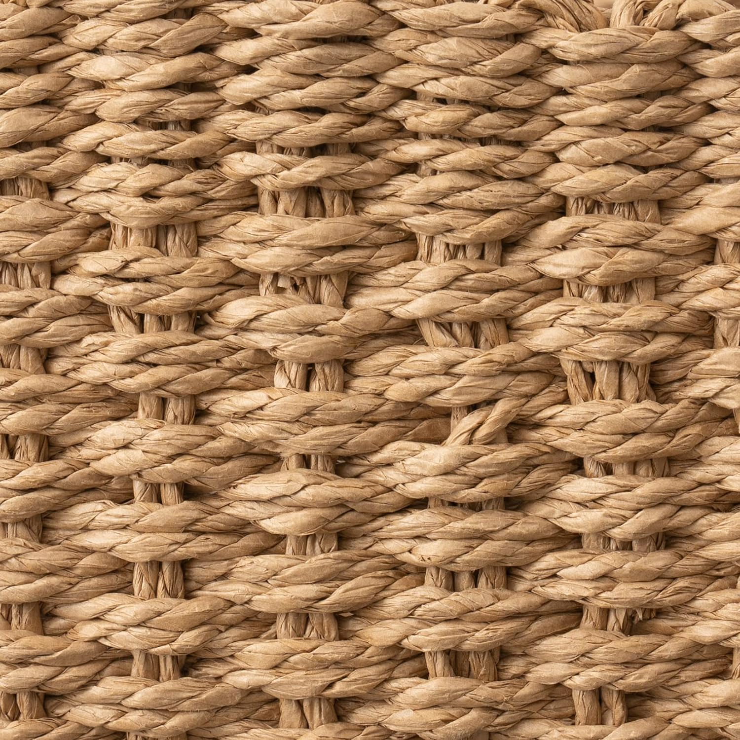 Small Wicker Baskets for Organizing, Recycled Paper Rope Storage Basket Container Bins for Shelves Bathroom Cupboards