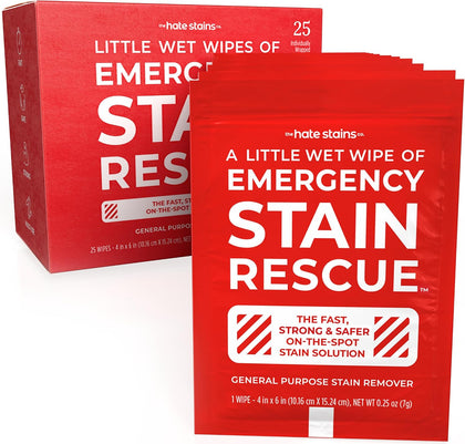 Stain Remover Wipes 25 Pack, 1 Count (Pack of 25)