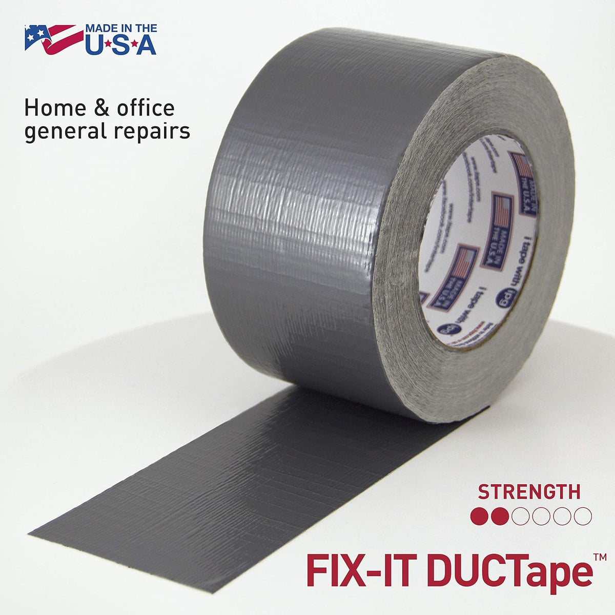IPG Fix-It DUCTape, General Maintenance Duct Tape, 1.88" x 55 yd, Silver (Single Roll)
