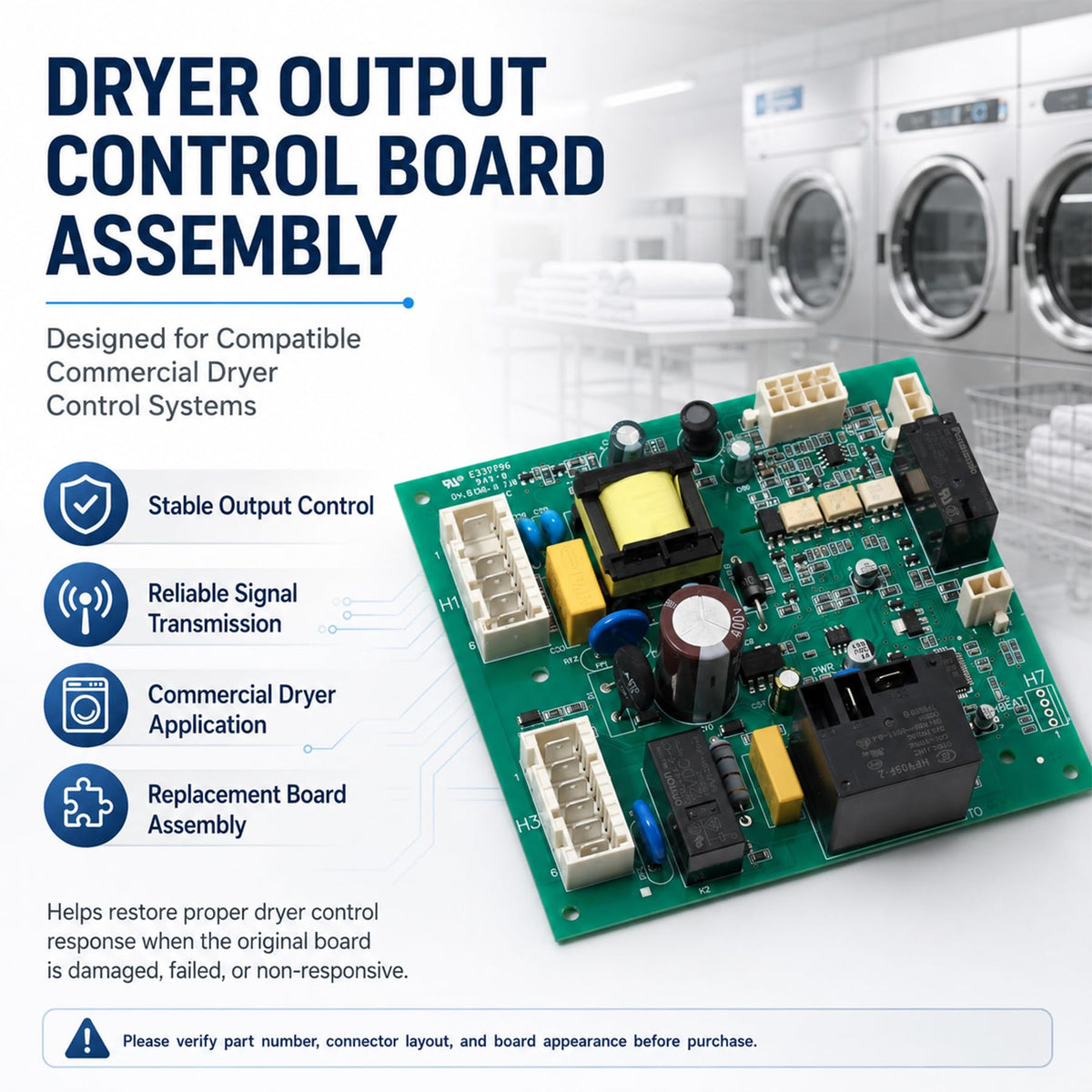 D513797P Dryer Output Control Board Replacement for Alliance Laundry