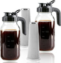 Cold Brew Coffee Maker 64oz Iced Coffee Maker with Stainless Steel Filter | Wide Mouth Glass Pitcher with Pour Spout