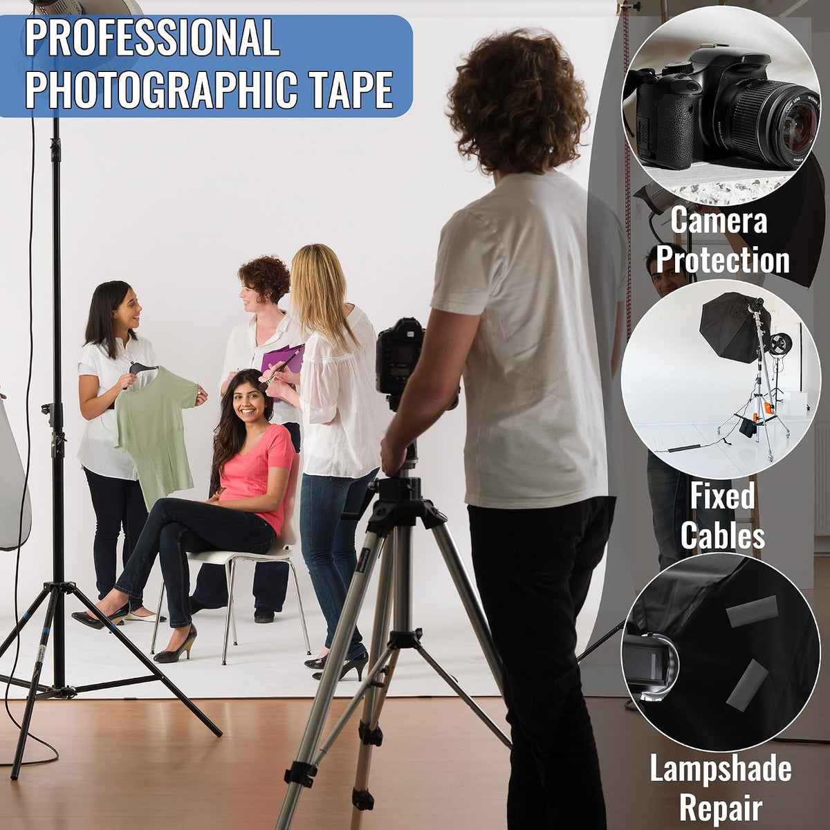 Black Gaffer Tape, 30 Yards x 2 Inch Wide, 8 Pack