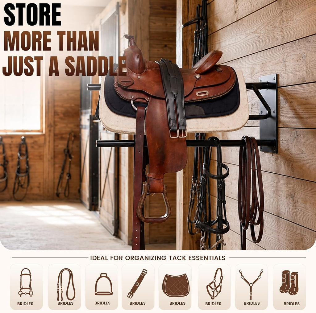 Saddle Rack Wall Mount for English&Western Saddles, 4PACK