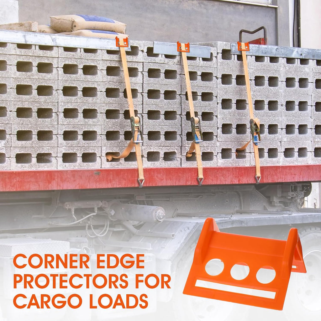 20 Packs Flatbed Edge Protectors, Corner Protectors, Cargo Loads, Tie Down Protector for 4 Inch Straps, Protects
