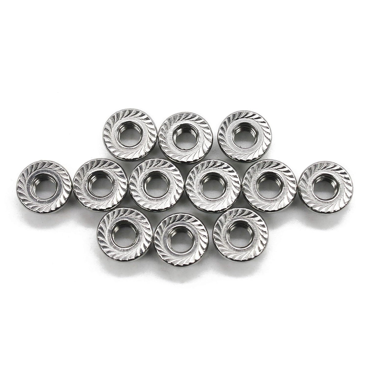 FullerKreg M6 x 1mm Serrated Hex Flange Nut, 50 Pcs